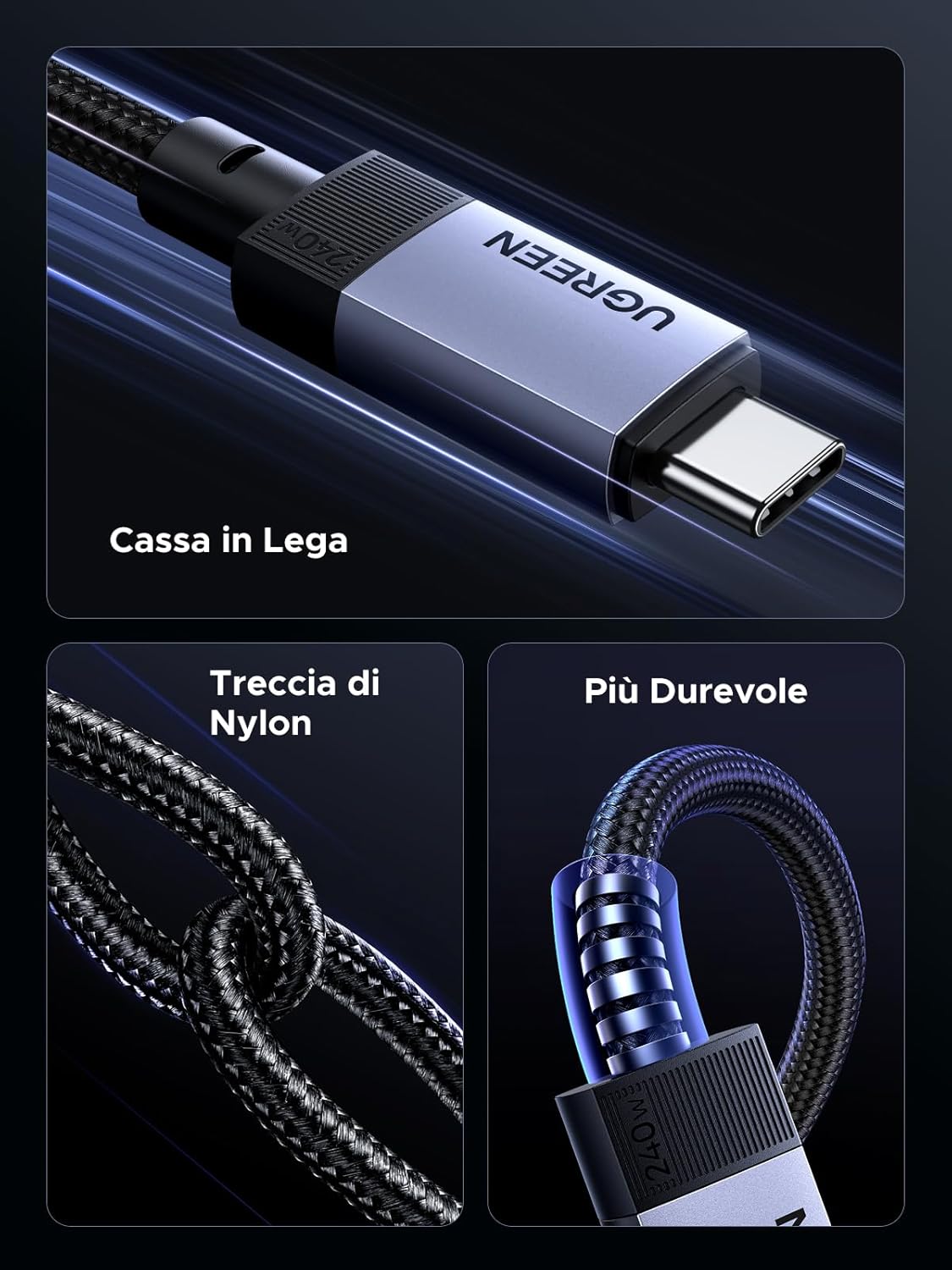 Thumbnail 5 de UGREEN Cavo USB‑C 1 m 8K@60Hz USB4 Gen3 40Gbps 240W