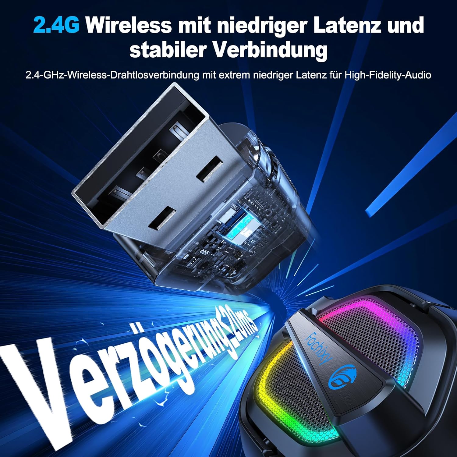 Thumbnail 3 de Fachixy FC200 Wireless Gaming Headset