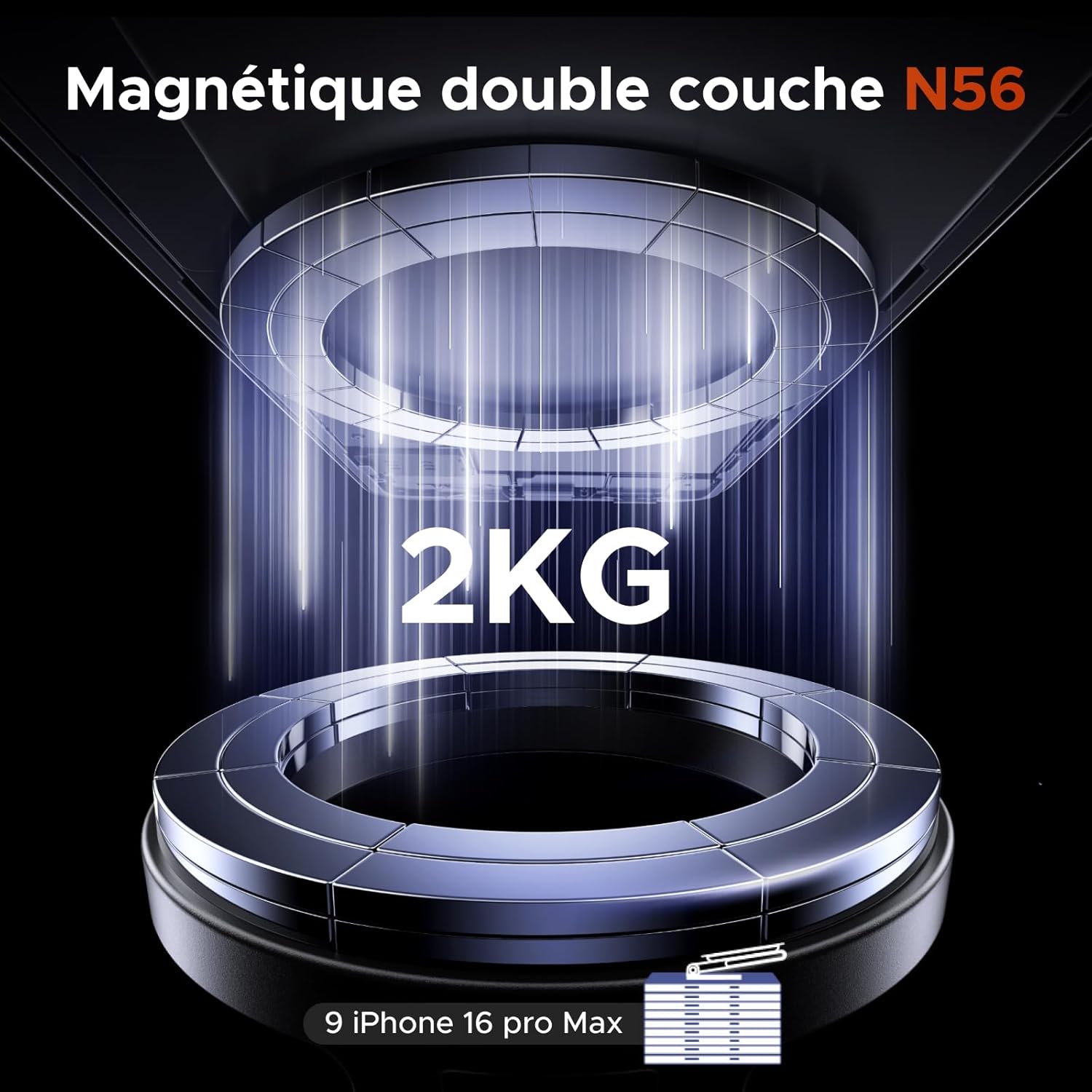 Thumbnail 1 de UGREEN Support téléphone voiture 80×42 mm