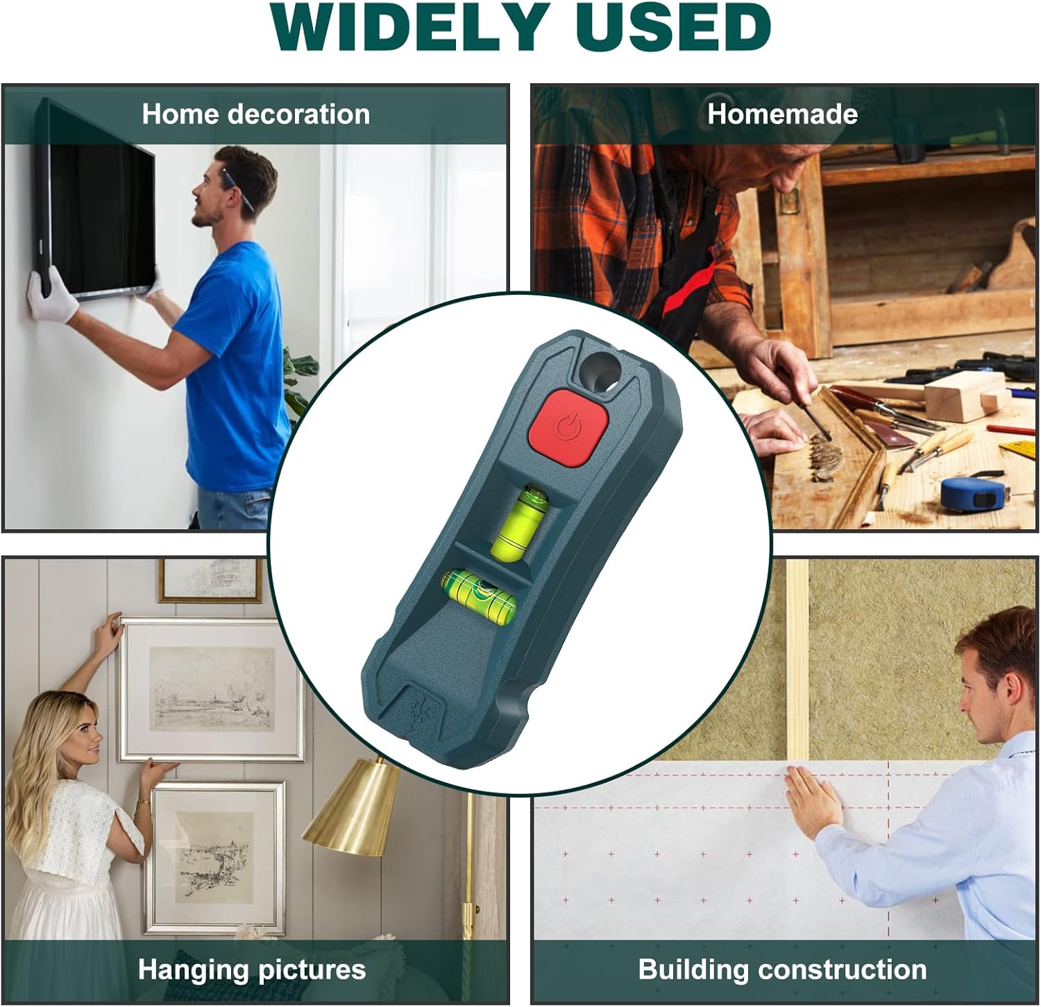 Thumbnail 2 de Level Laser Tool with Magnetic Stud Finder 30ft