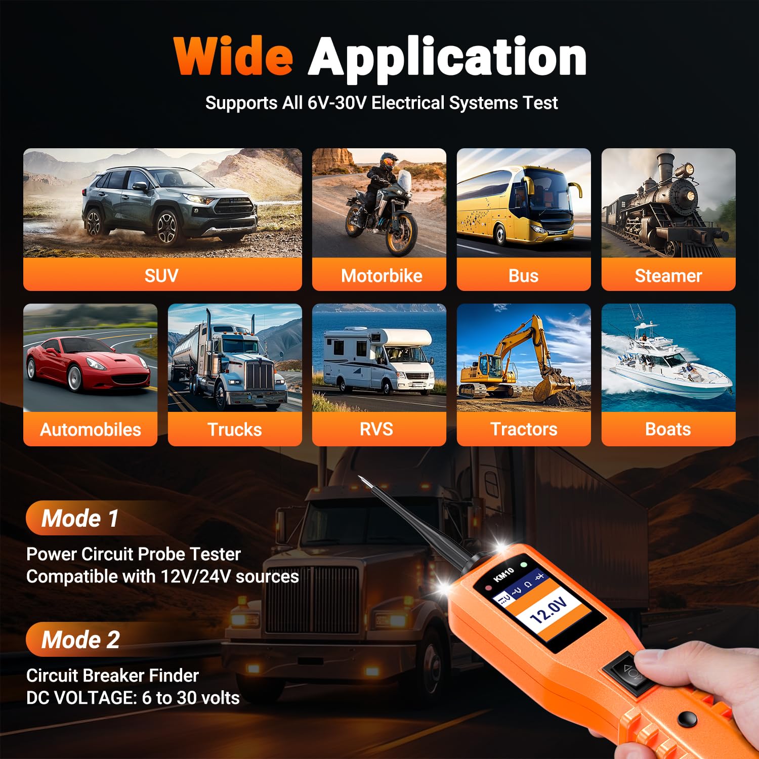Thumbnail 6 de KM10 Power Circuit Probe Kit: All-in-One 12V/24V Automotive Tester