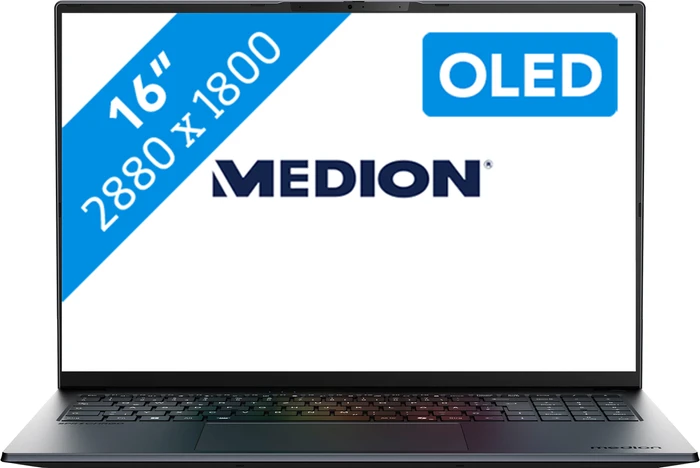 Detalle de Medion SPRCHRGD 16 S1 OLED – 16" Copilot+ Laptop, 32 GB RAM, 512 GB SSD