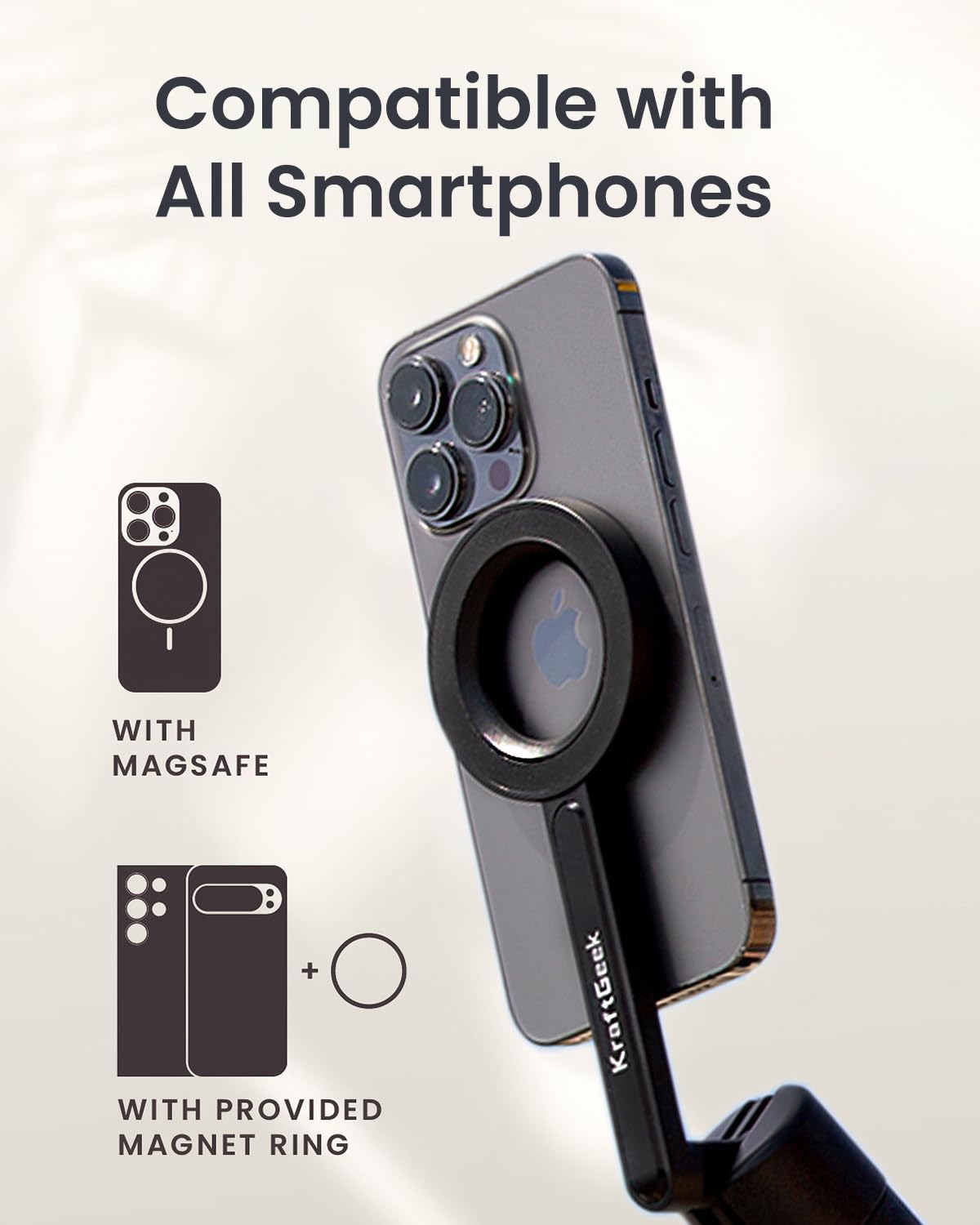 Thumbnail 3 de KraftGeek Magnetic Phone Tripod Stand with MagSafe Compatibility