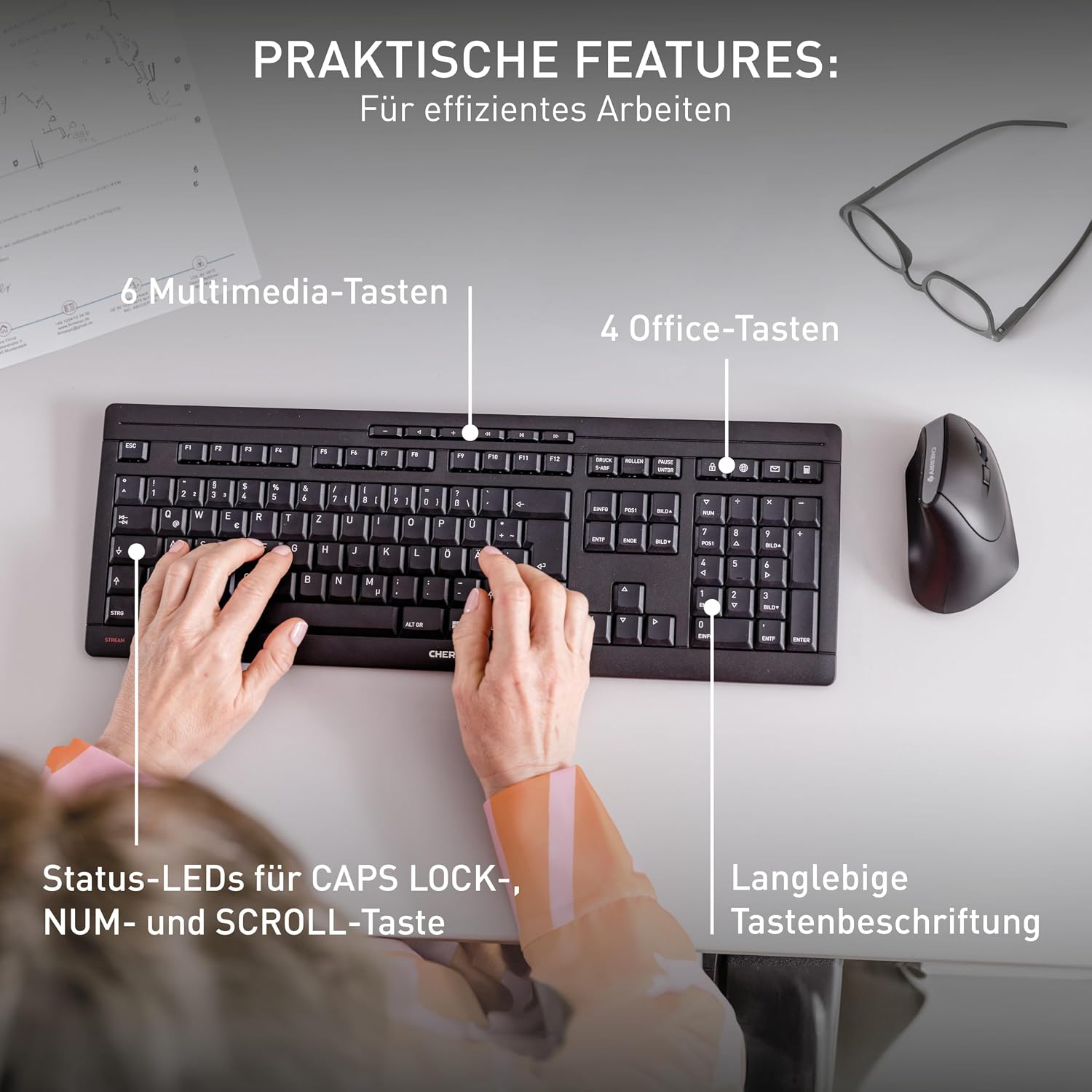 Thumbnail 5 de Cherry Stream Keyboard Wireless Kabellose Tastatur QWERTZ