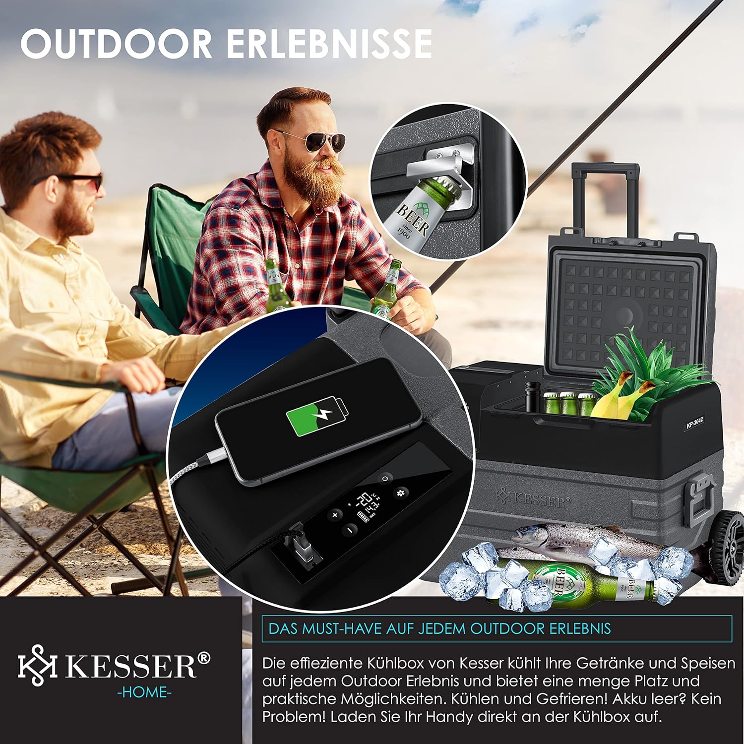 Thumbnail 2 de KESSER Kompressor Kühlbox 42 L Gefrierbox