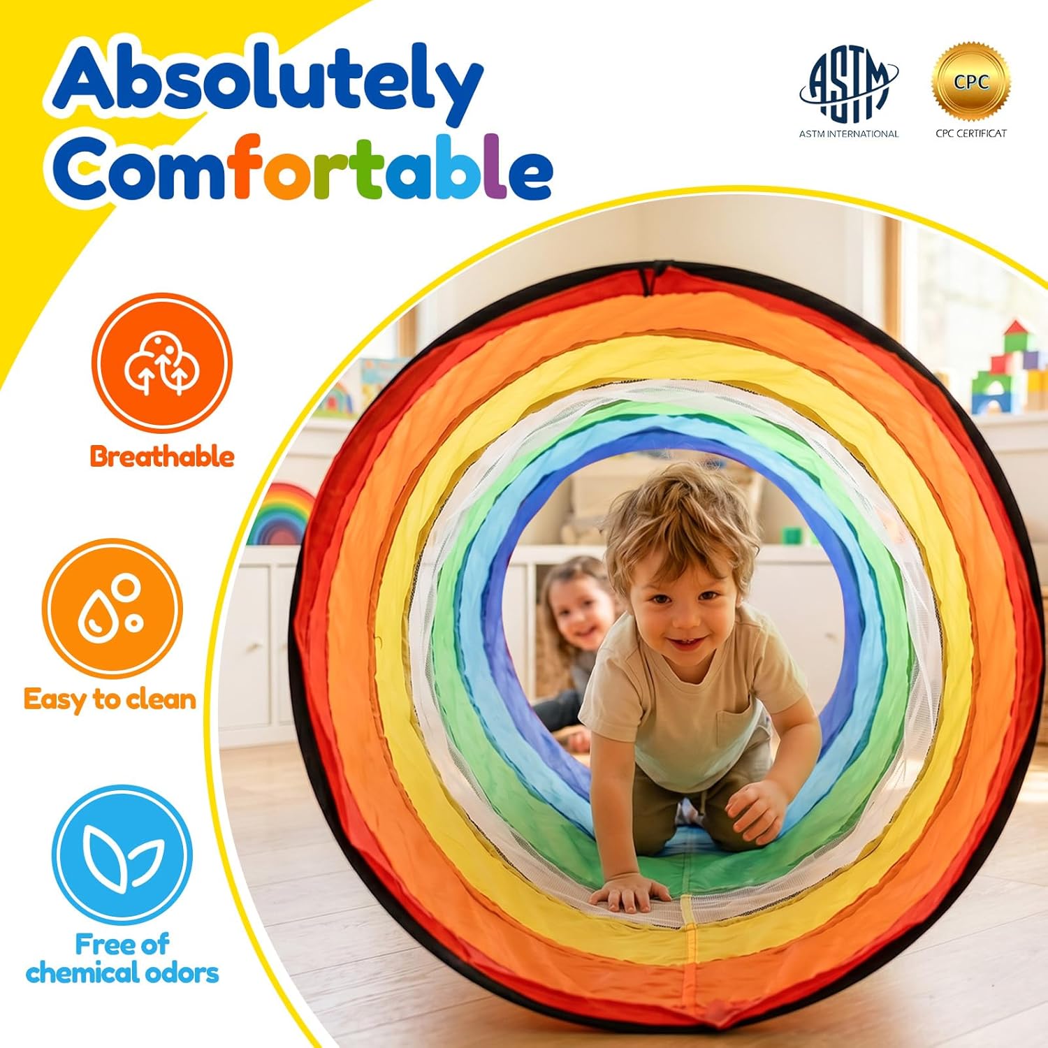 Detalle 1 de Kids Play Tunnel Tent for Toddlers — Pop‑Up Crawl Tunnel