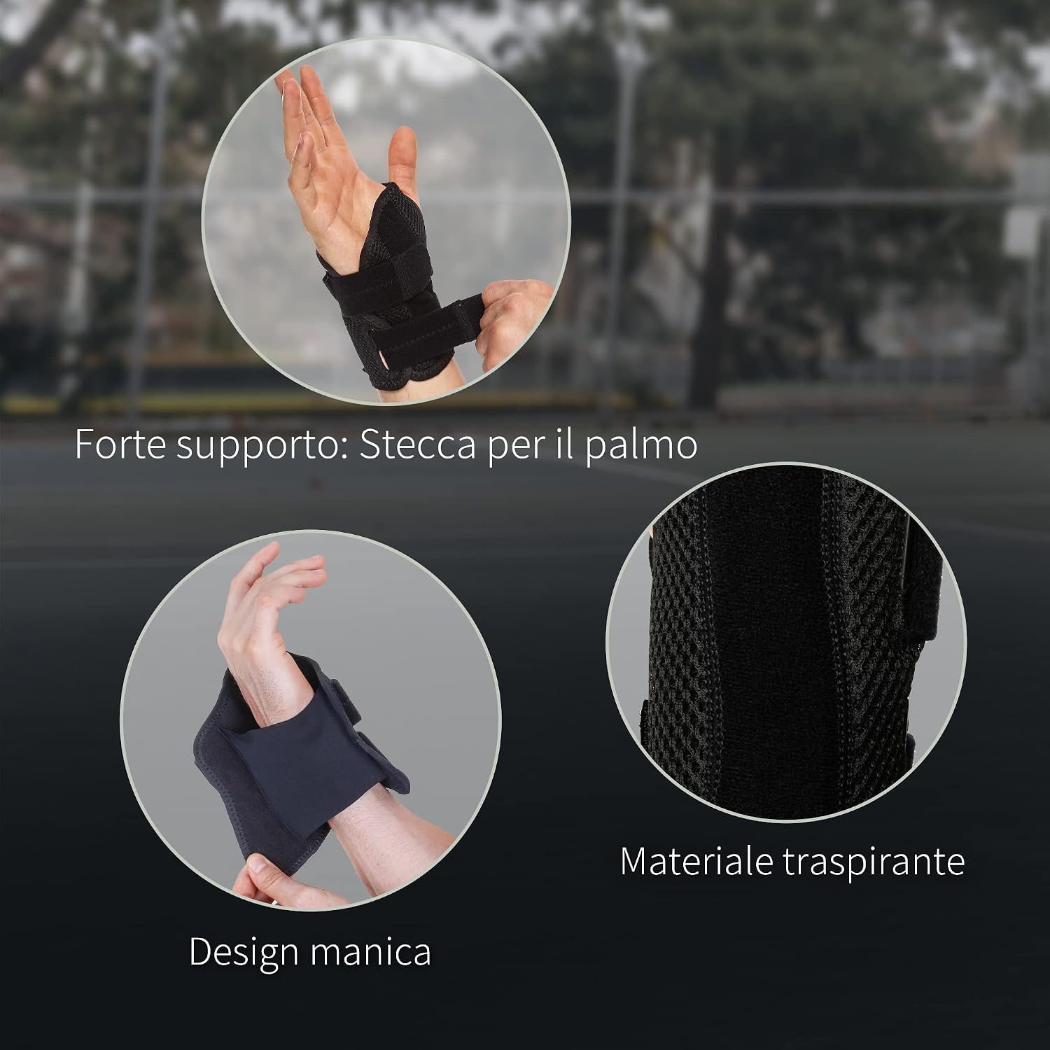 Detalle de BraceUP Tutore Polso - Fascia per polso sinistro, sinistra L/XL | Sollievo e Stabilità per Tunnel Carpale