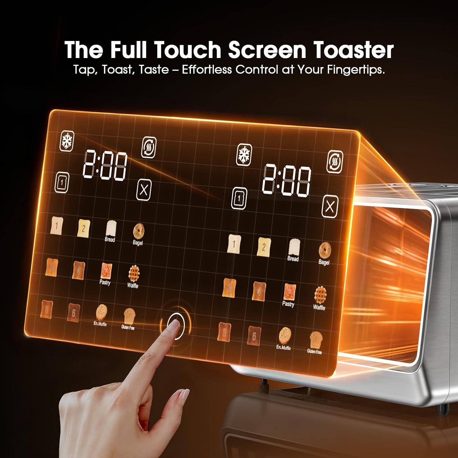 Thumbnail 3 de Touch Screen Toaster 2-Slice 900W 🍞