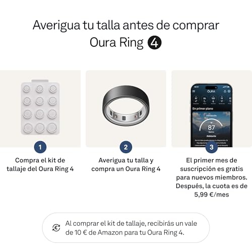 Detalle de Oura Ring 4 Stealth Größe 11 – 8 Tage Batterielebensdauer