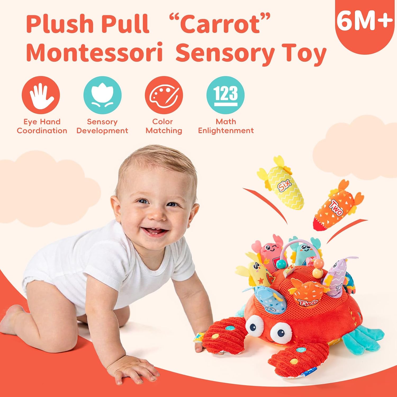 Detalle de Jollybaby Plush Montessori Sorting Toy