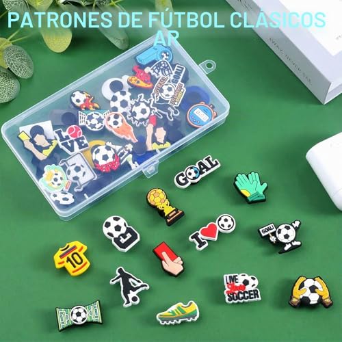 Thumbnail 4 de HOWAB 42 Piezas Pins para Crocs de Fútbol – Adornos de PVC para tus zapatos y accesorios