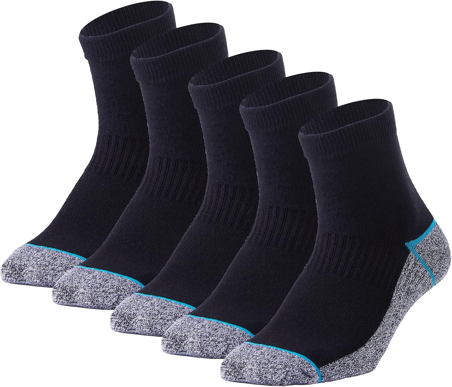 Detalle de Kodal copper infused quarter socks (5 pairs) for moisture wicking and odour control