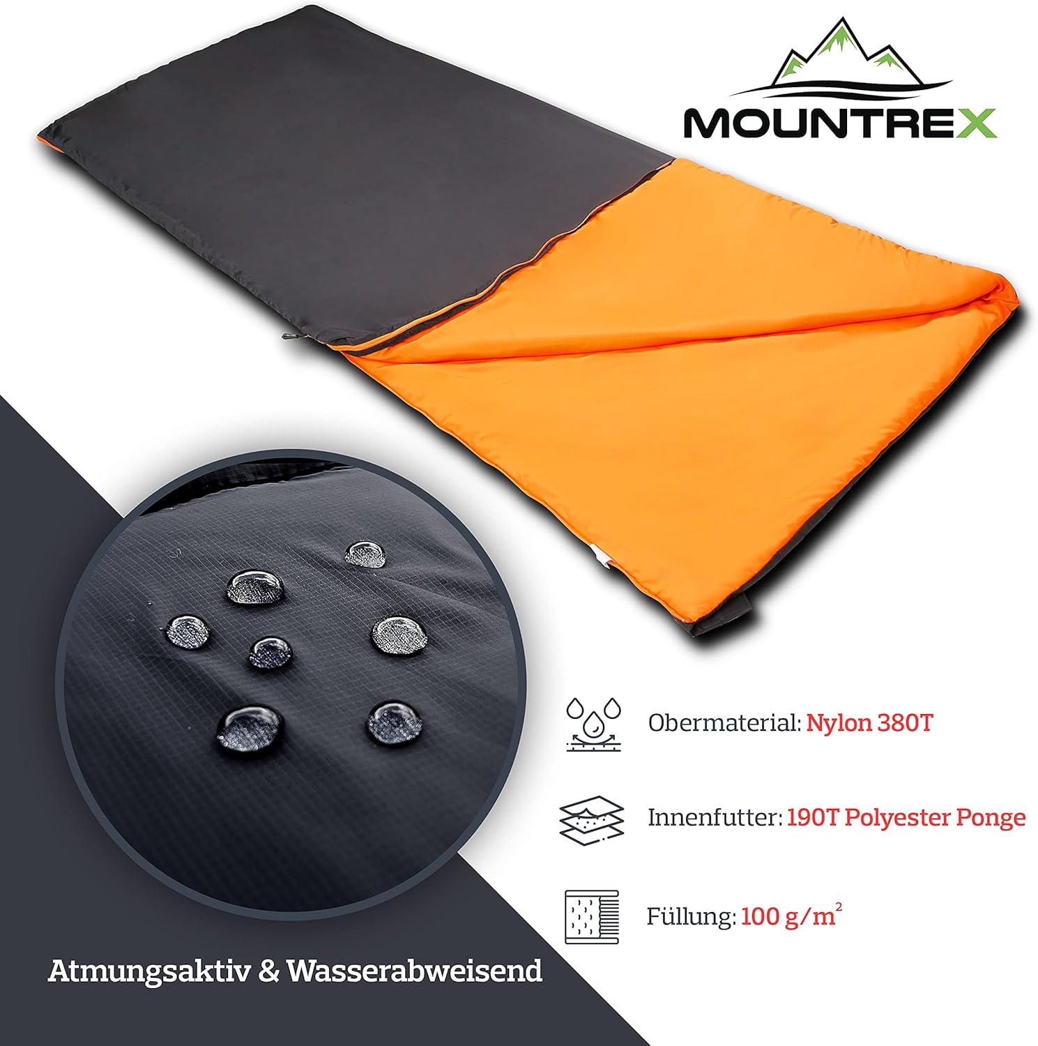 Thumbnail 2 de MOUNTREX Schlafsack – Ultraleicht, kompaktes Packmaß und vielseitig einsetzbar