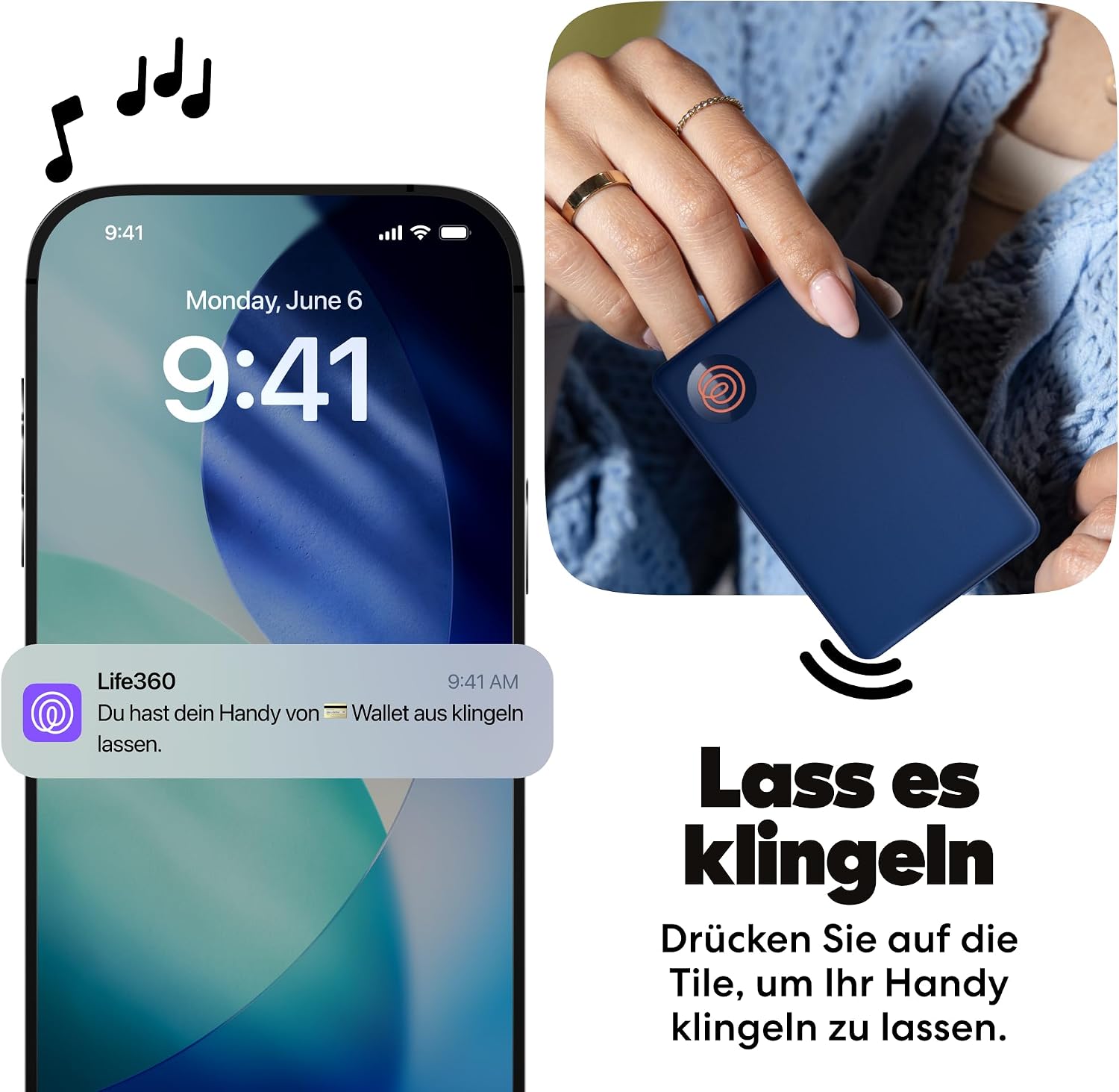 Detalle de Life360 Tile Slim – Der ultradünne Geldbörsenfinder mit BLE-Funktion und Life360-Integration