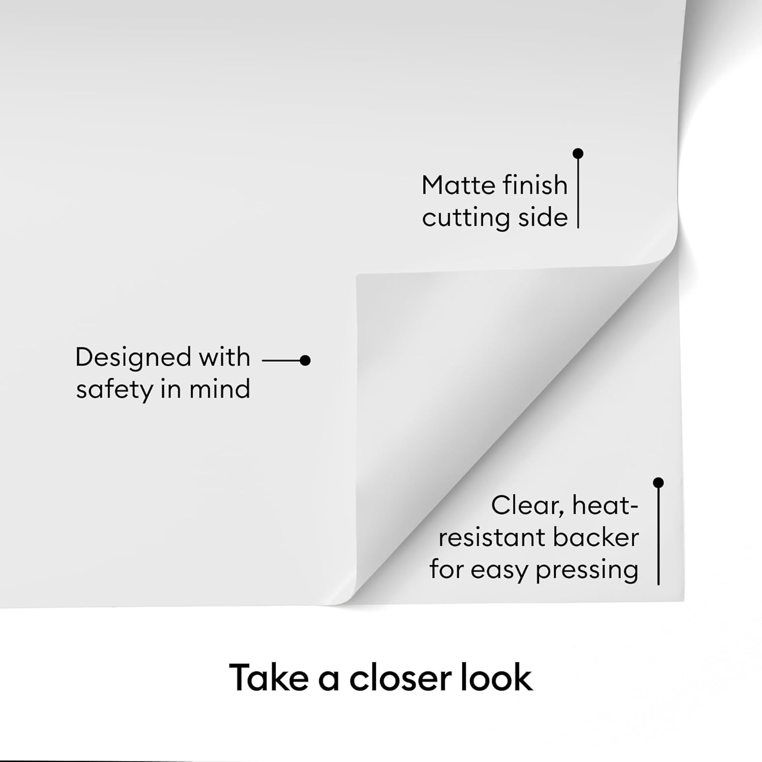 Detalle 2 de Cricut Iron On Blanco 6m (20ft) - Vinilo para Transferencia
