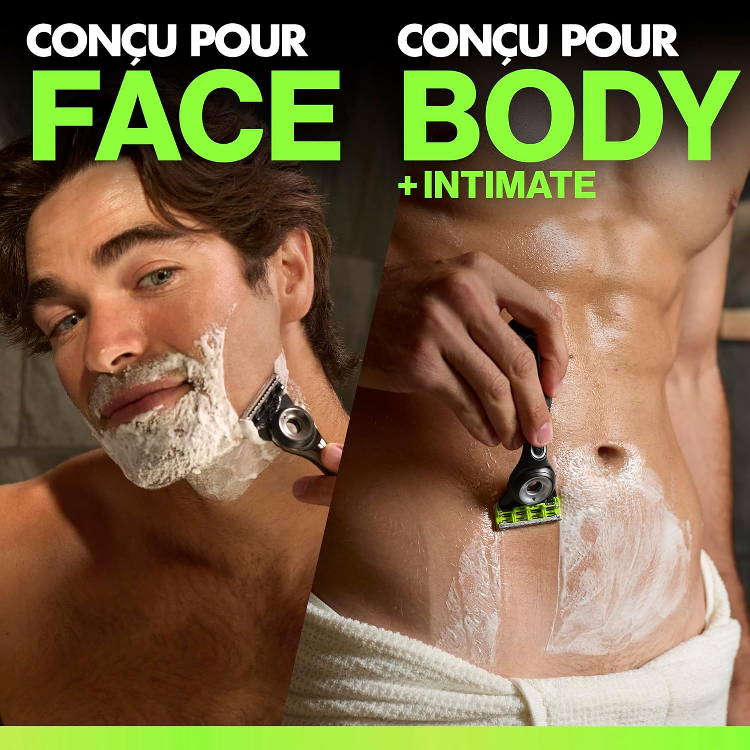 Thumbnail 2 de Gillette Labs Body + Intimate kit rasage homme : 2 rasoirs, exfoliant visage et support magnétique