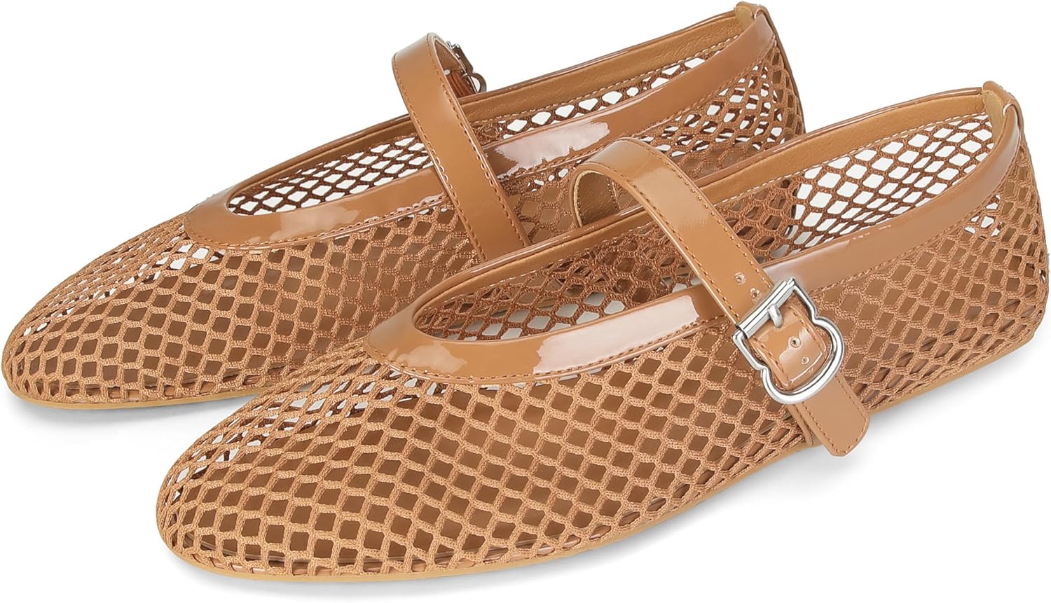 Thumbnail 6 de DOEYG Mesh Ballet Flats for Women with Buckle Strap