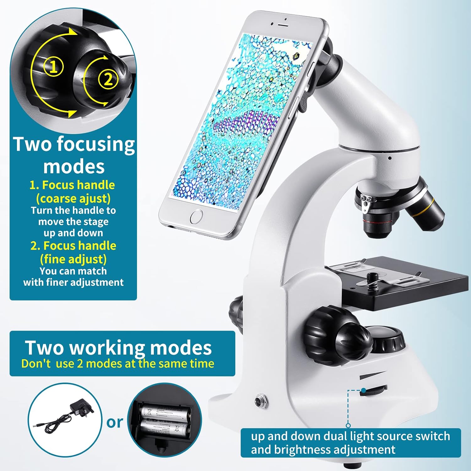 Detalle 2 de BEBANG 2000X optical microscope kit