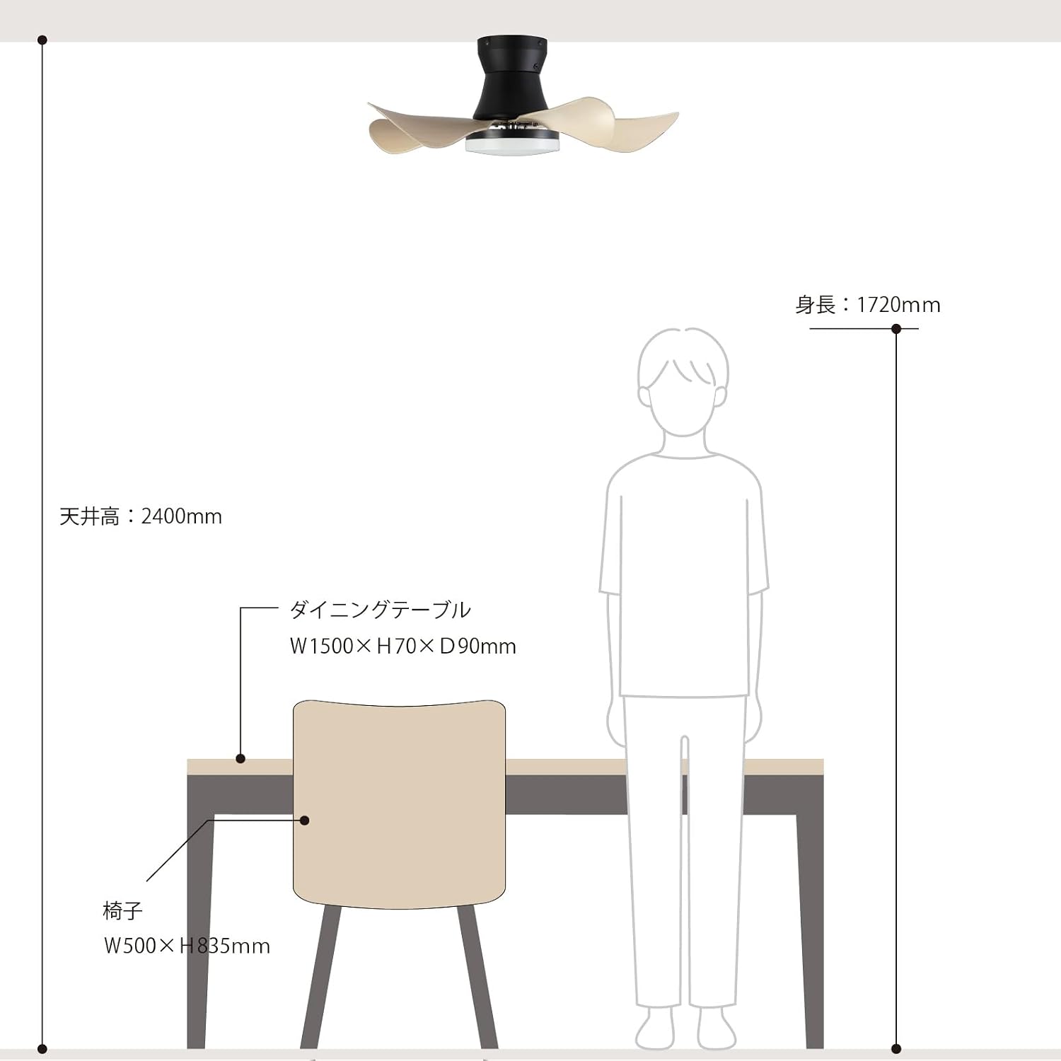Detalle de ホタルクス XZF-06665KRCSGA シーリングファンライト 6畳・調光調色・DCモーター