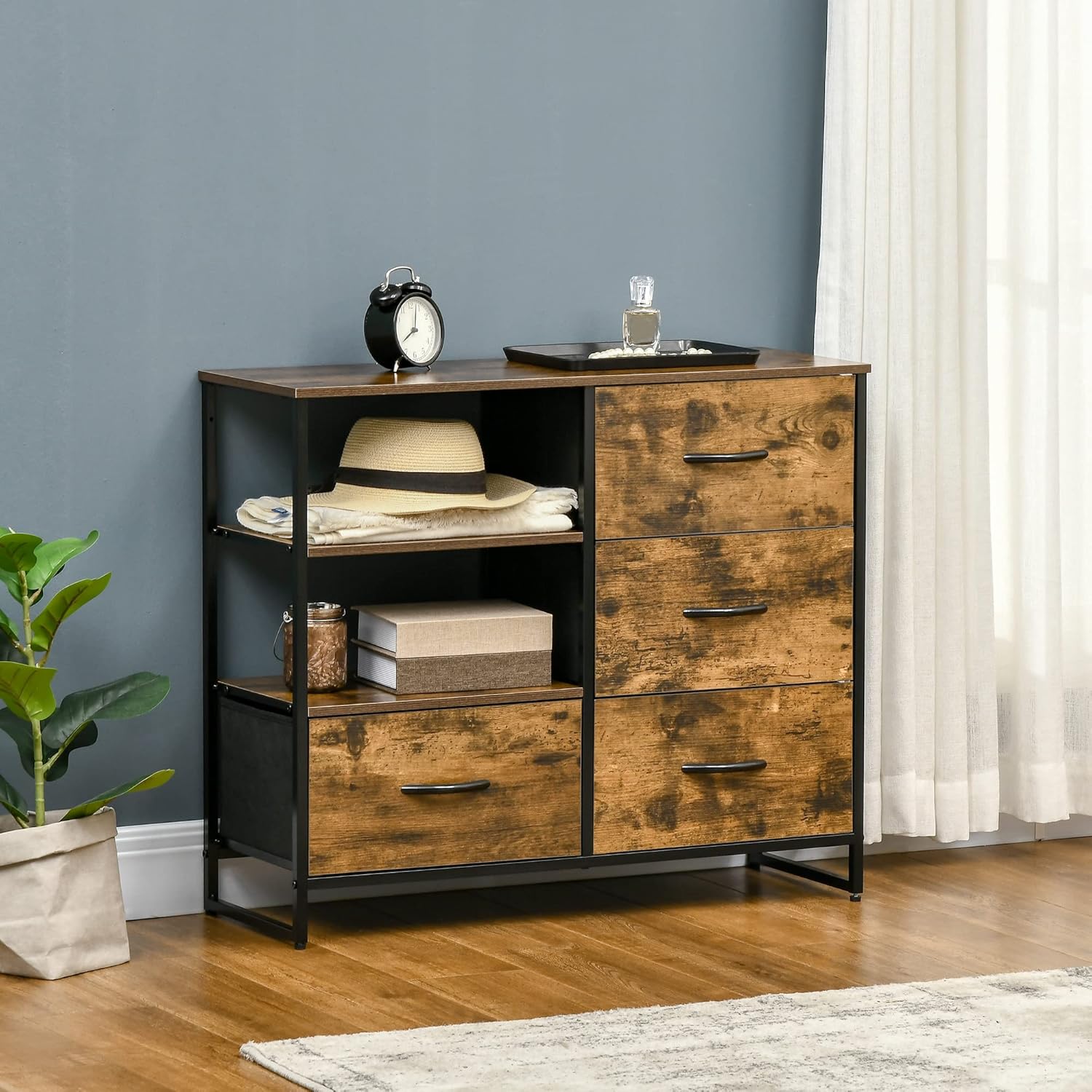 Detalle 2 de HOMCOM Mueble organizador 84x30x71,5 cm