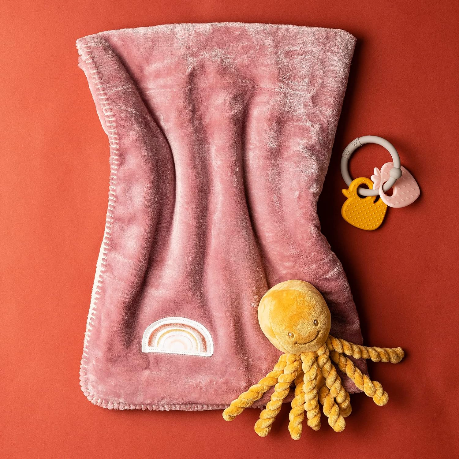 Thumbnail 3 de Nattou Kuscheltier Oktopus Lapidou 23 cm – Für Neugeborene und Frühgeborene, Ocker