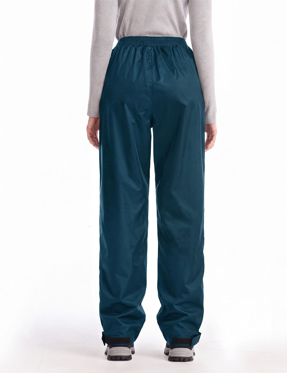 Detalle 2 de iCreek Women's Rain Pants, 5,000 mm Waterproof, Mesh Lined with Ankle Zippers
