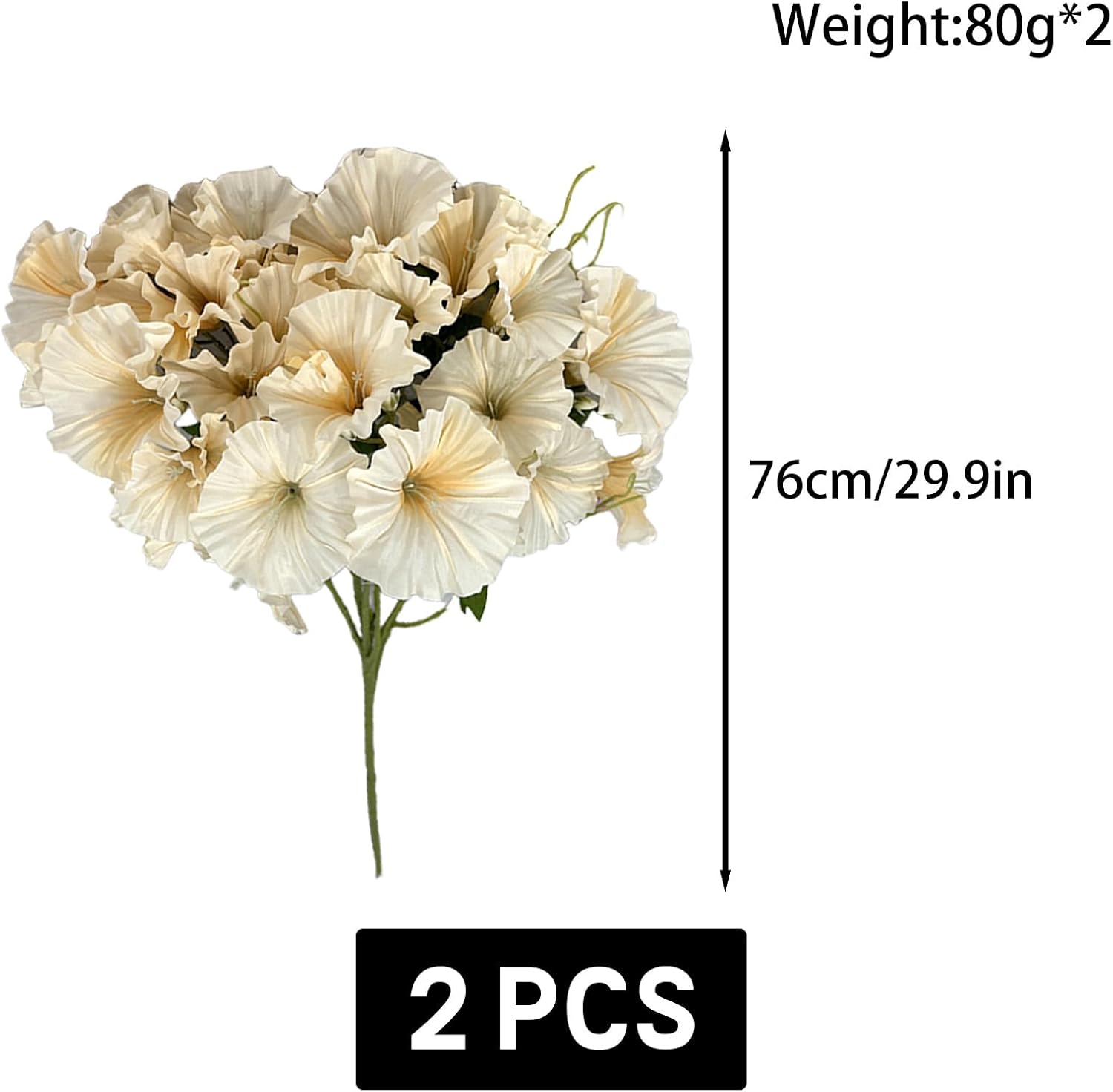 Thumbnail 2 de astylishome Artificial Flowers Indoor Faux Flower – 2Pcs Realistic Arrangements for Weddings, Home & Office