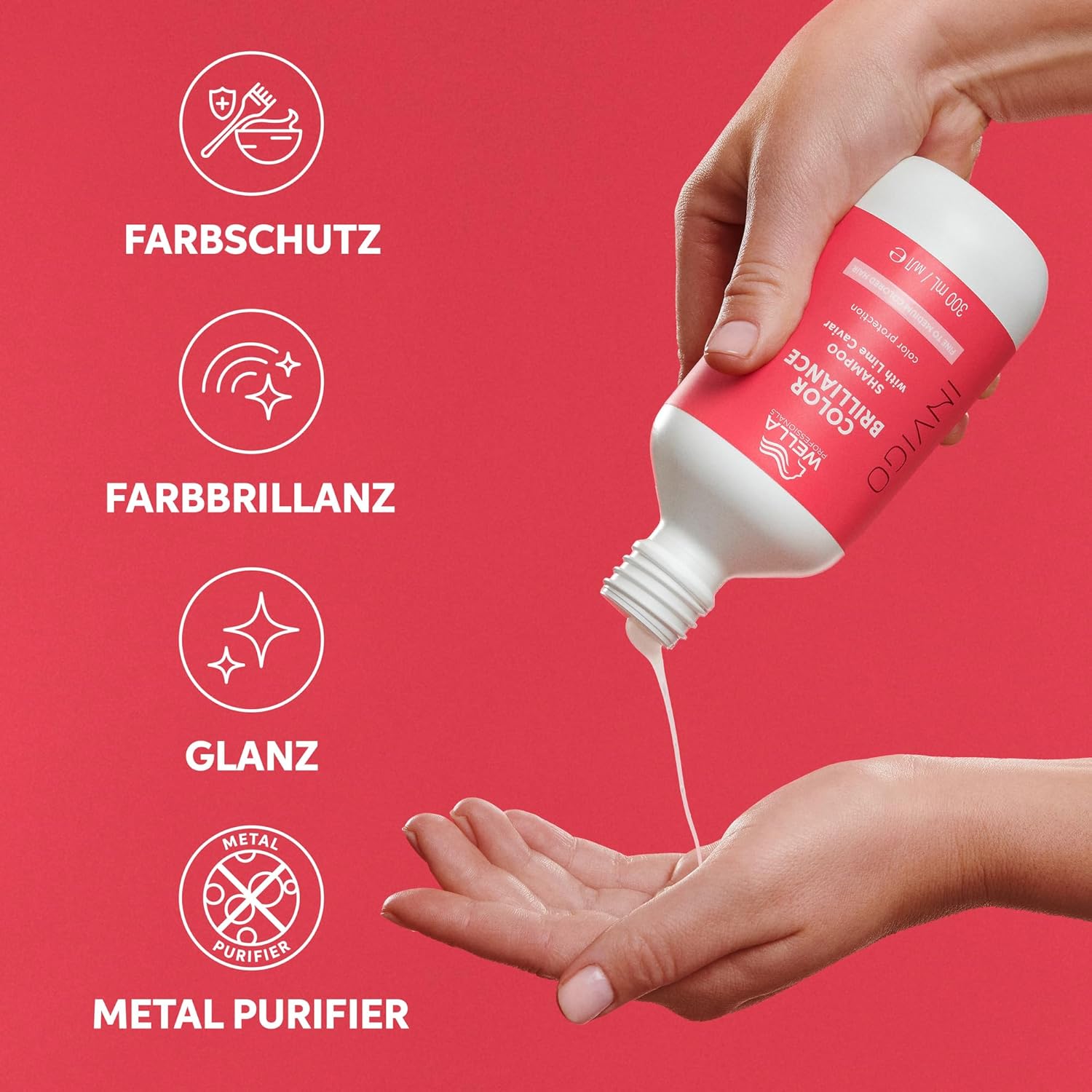 Detalle de Wella Professionals Invigo Color Brilliance Shampoo Fine – Glanzshampoo für feines, gefärbtes Haar