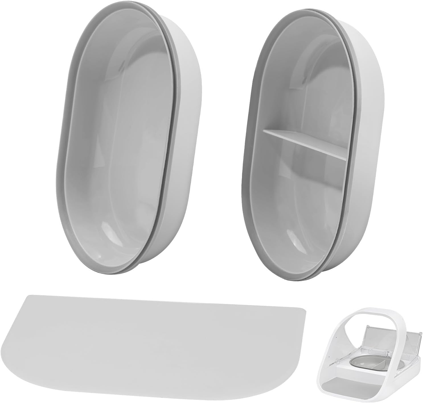 Thumbnail 6 de Feriva Edelstahlnäpfe und Matte im Set für Mikrochip-Futterautomaten – 2 SUS 304 Einzelschalen + Silikonmatte
