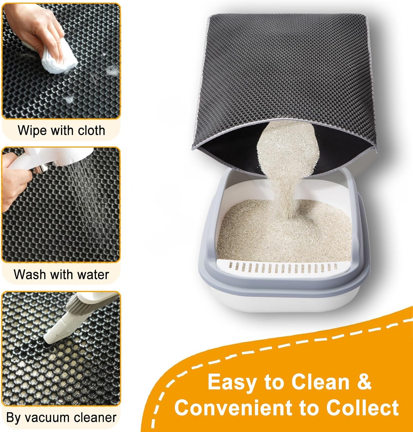 Detalle de Cat Litter Mat 25" x 16" honeycomb trap for cats 🐾