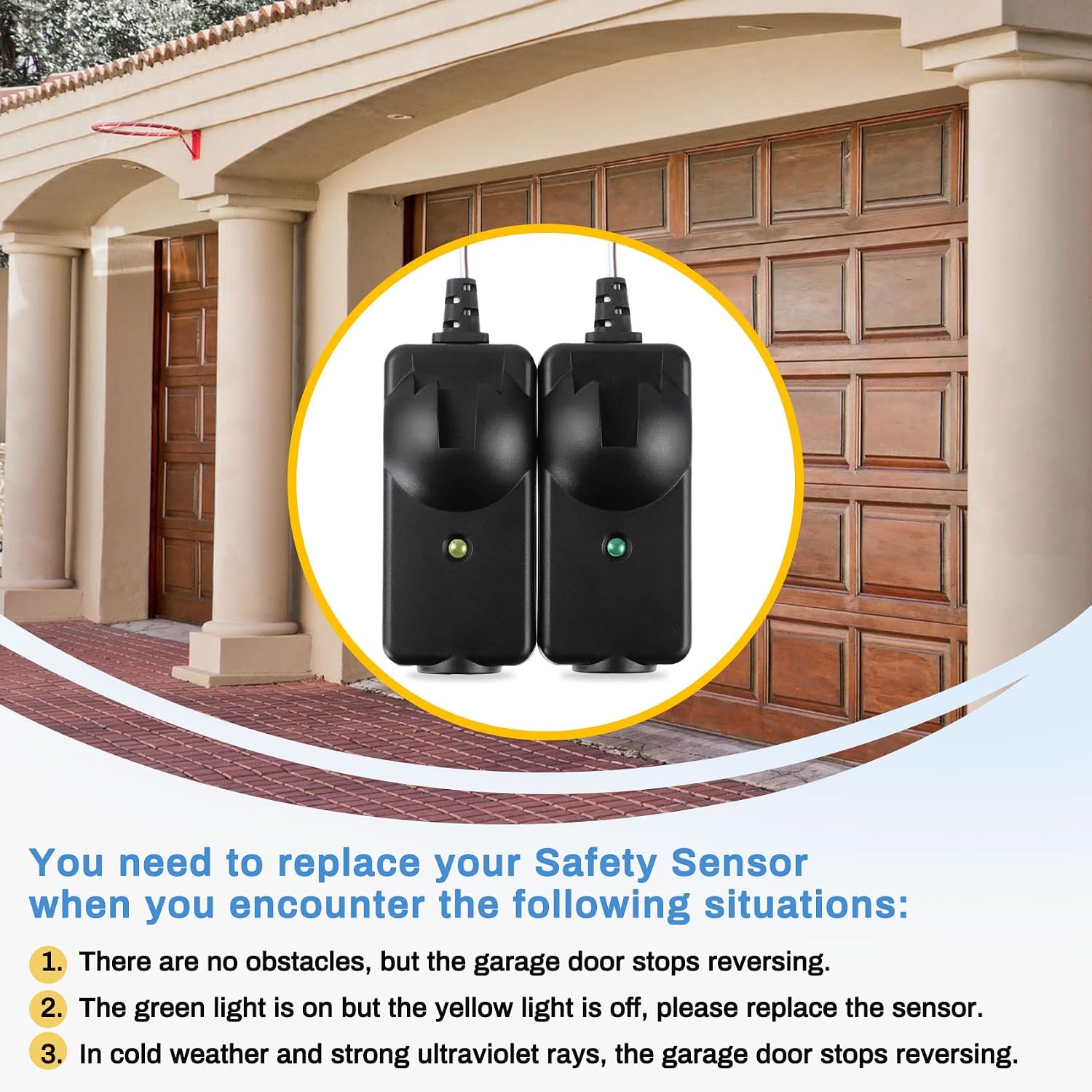 Thumbnail 3 de Werhoo 41A5034 Garage Door Safety Sensor Kit for Openers Made After 1997