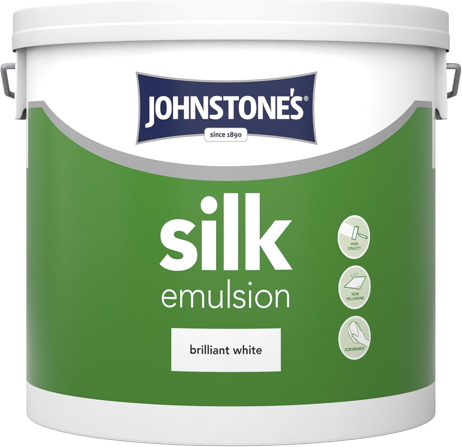Detalle de Johnstone's Silk Emulsion Paint, Brilliant White | 5 L
