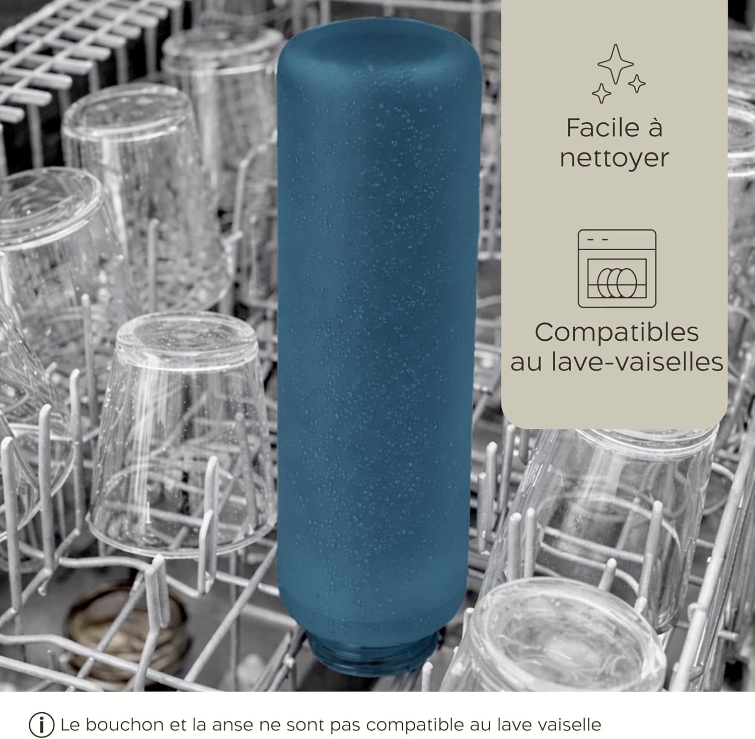 Thumbnail 5 de Twinzee Gourde 1L sans BPA anti-fuite en Tritan (vert clair) pour sport, école et bureau