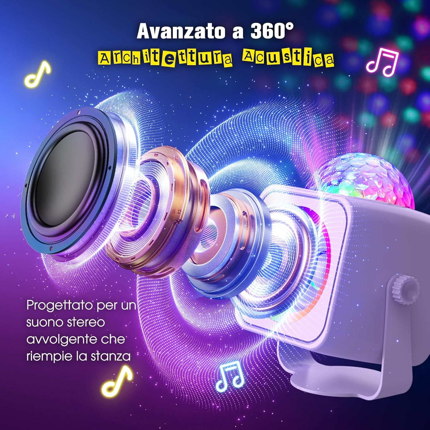 Thumbnail 6 de Dislocati Karaoke con 2 Microfono Bambini: karaoke Bluetooth con luci, supporto 360° e effetti vocali