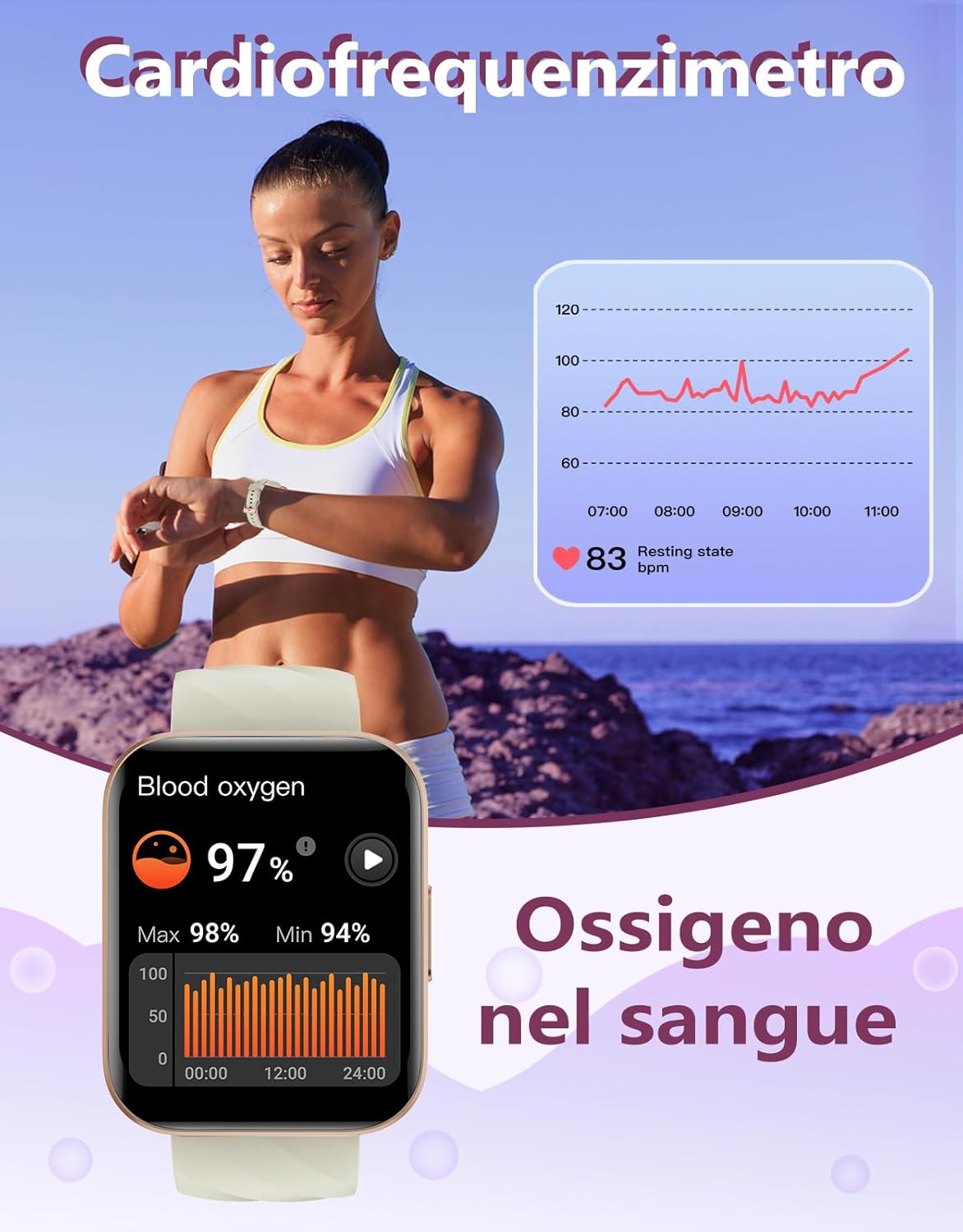 Detalle 1 de RUIMEN Smartwatch Chiamate e SpO2