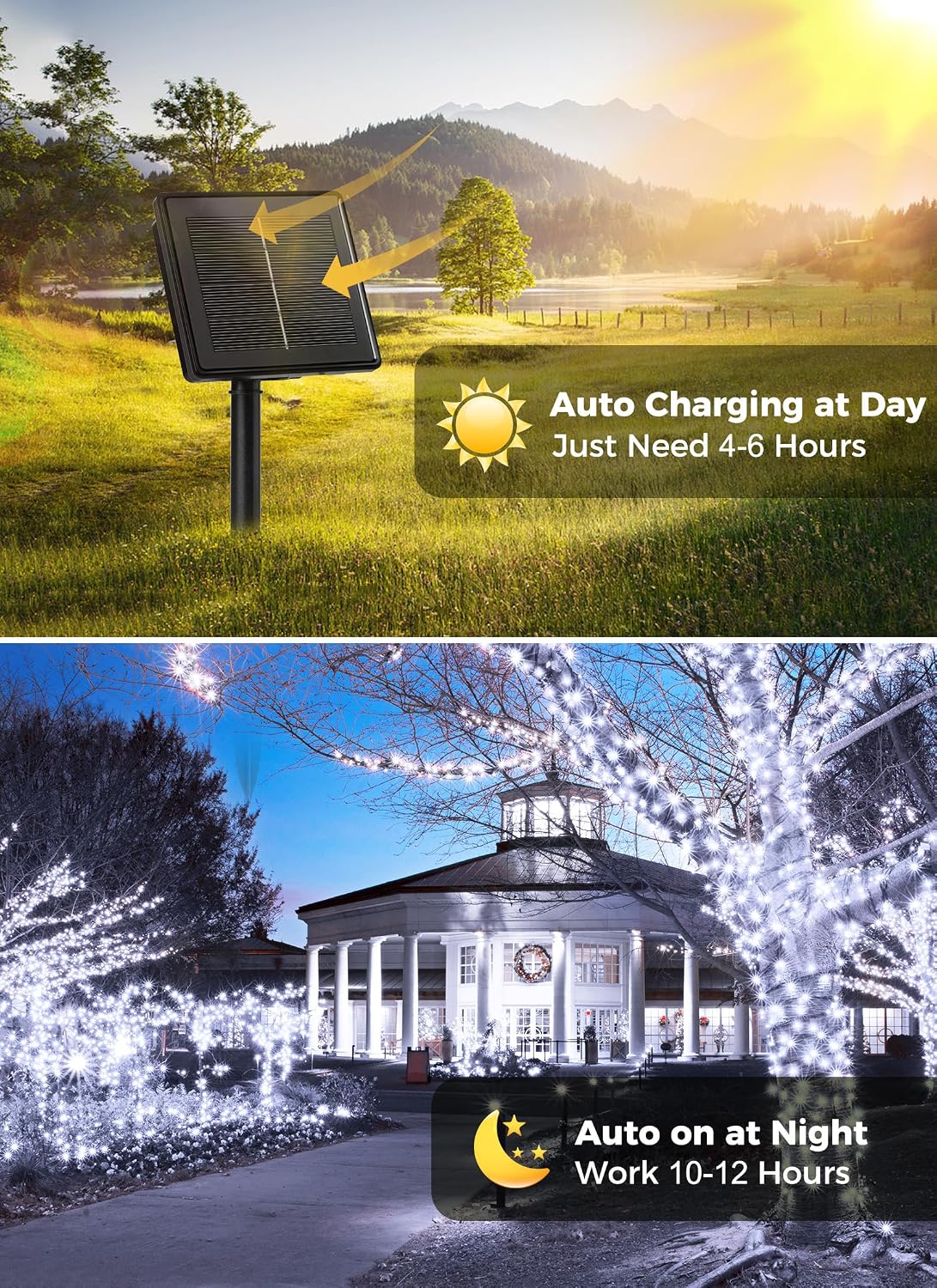Detalle 2 de Solar Outdoor String Lights, 2-Pack