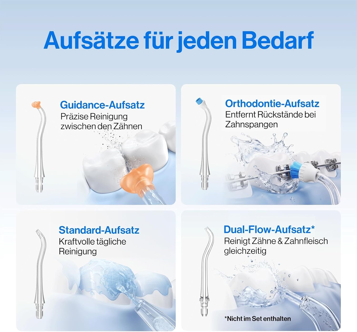 Thumbnail 5 de usmile C10 tragbare Munddusche mit 95 Tagen Akkulaufzeit, 4 Reinigungsmodi und 180-ml-Tank