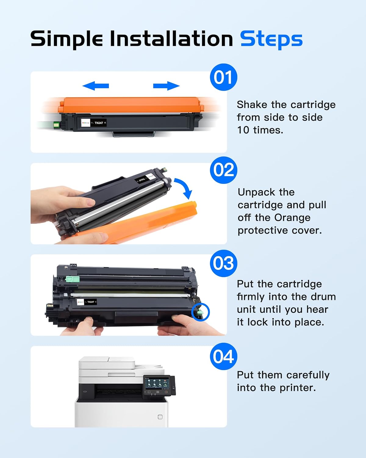 Thumbnail 6 de Cartouches de toner TN247/TN-243CMYK compatibles pour Brother (5-Pack) — pour L3550CDW, L3750CDW, L3770CDW, HL et MFC