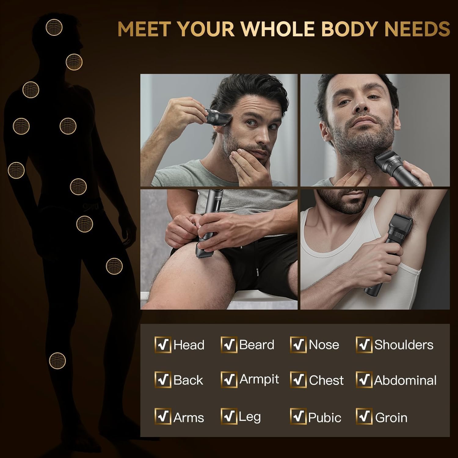 Thumbnail 1 de Beard Trimmer Men 42‑Setting 120min Battery