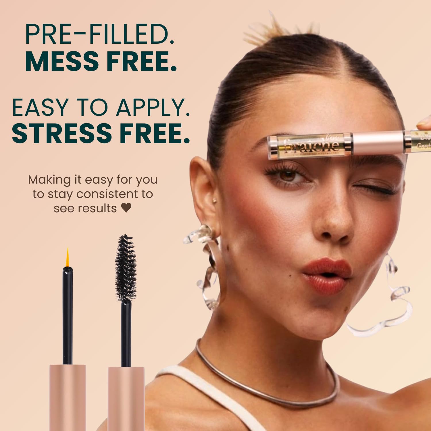 Detalle 2 de USDA Organic Castor Oil Lash Serum with Mascara Tube