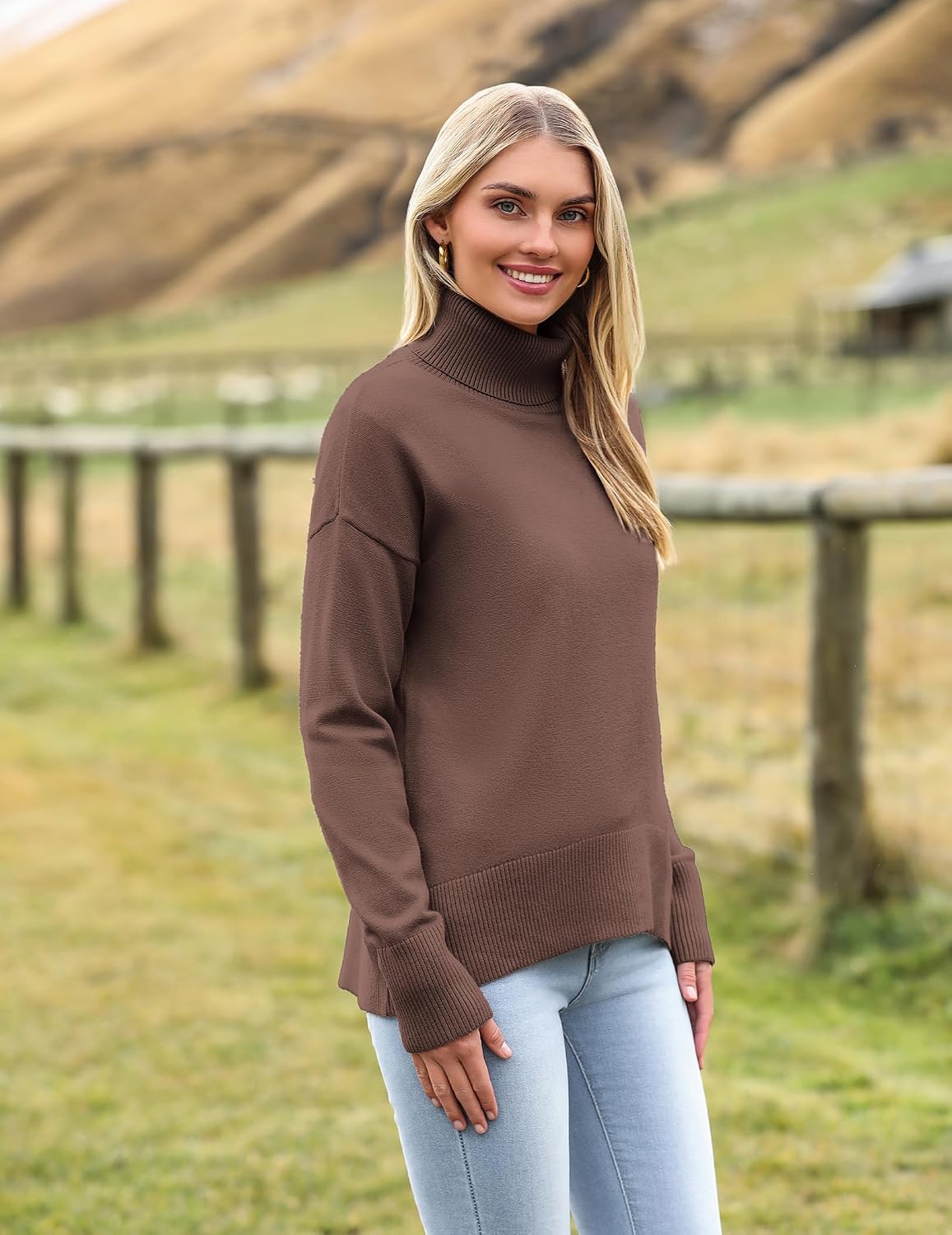 Detalle 2 de Zeagoo Jersey de Cuello Alto para Mujer