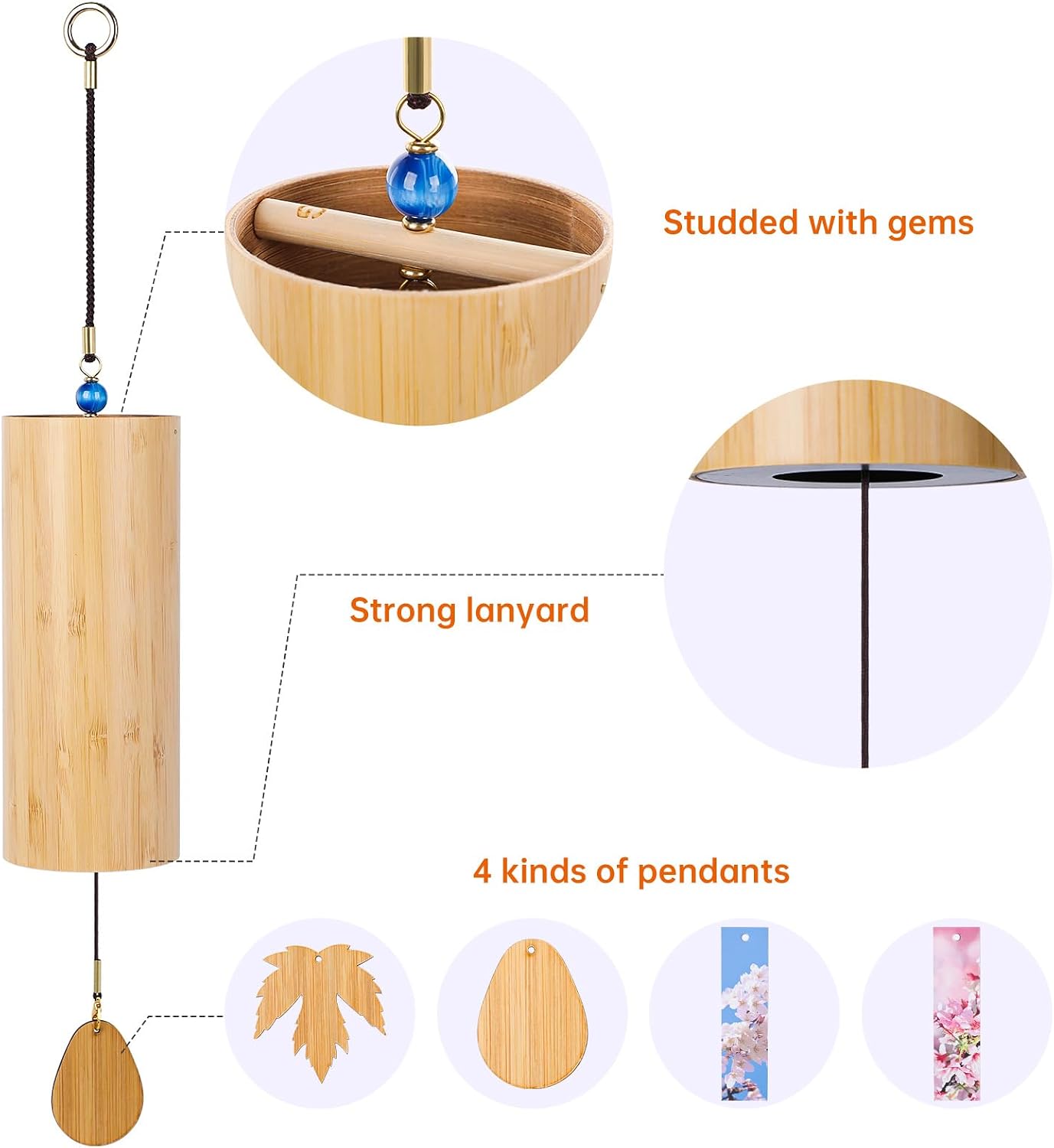 Thumbnail 2 de Deekec Bamboo Wind Chime, G Chord