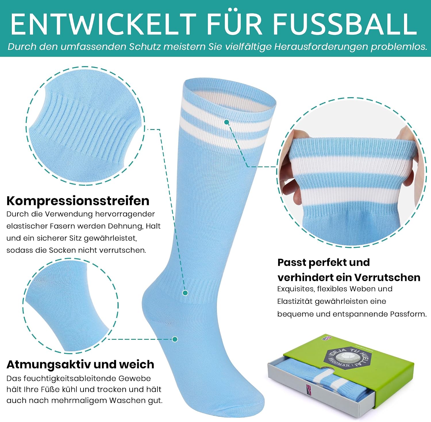 Detalle 1 de JABASIC Kinder-Fußballschuhe für festen Boden