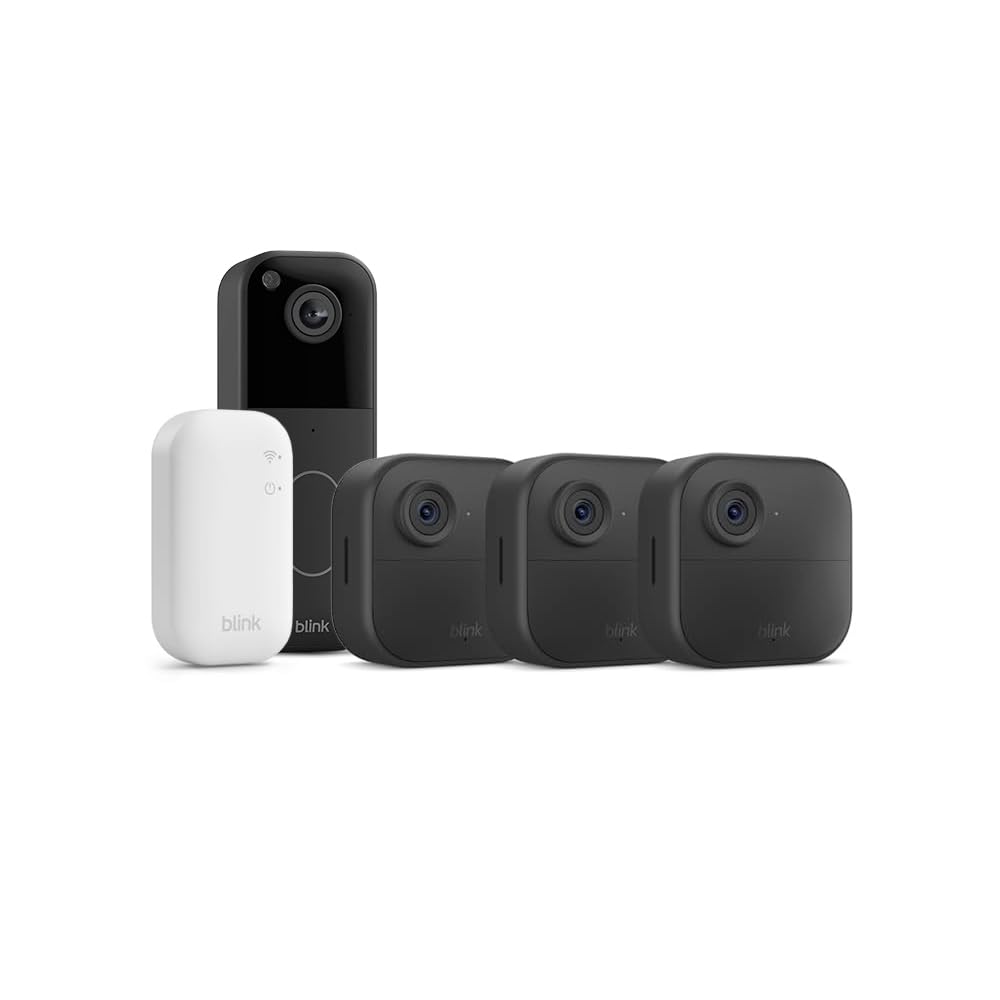 Detalle de Blink Outdoor 4 + videocitofono supplementare Blink nero (sistema a 3 telecamere con Sync Module Core incluso)
