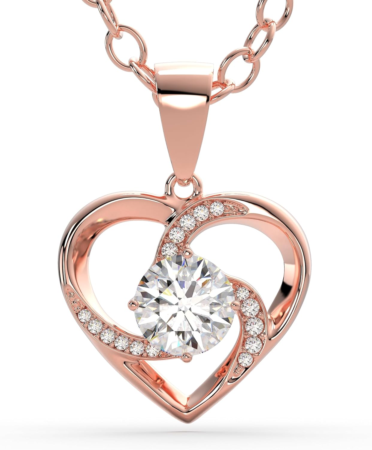 Detalle de SERASAR Collana Premium da Donna in Acciaio Chirurgico 316L con Ciondolo Cuore e Scatola Portagioie Inclusa