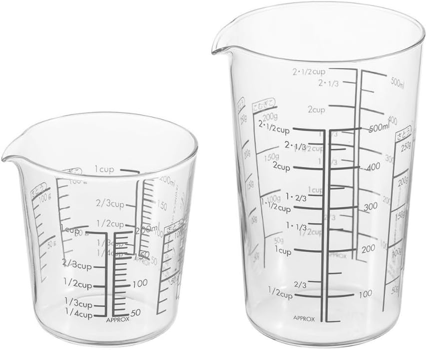 Detalle de HARIO CMJW-500 ワイド耐熱ガラス製メジャーカップ 500ml・取っ手付き・日本製