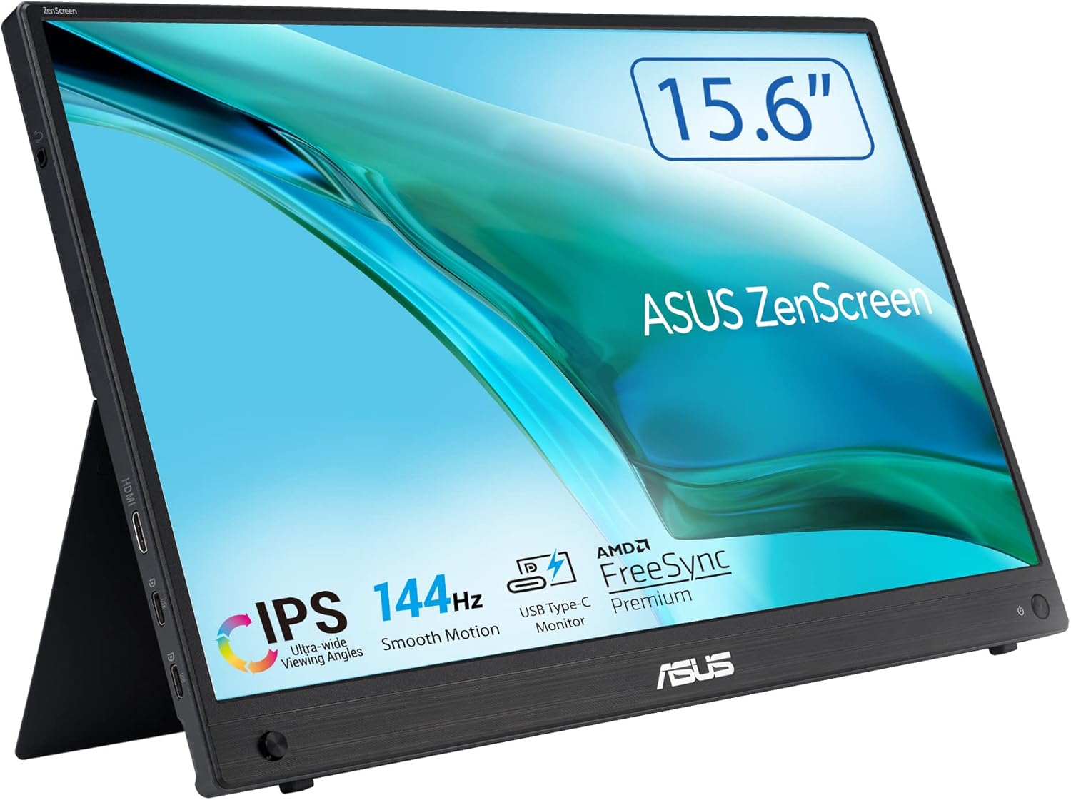 Detalle de ASUS ZenScreen MB16AHG Portable Monitor: 15.6-inch Full HD IPS, 144Hz, USB-C & Mini-HDMI