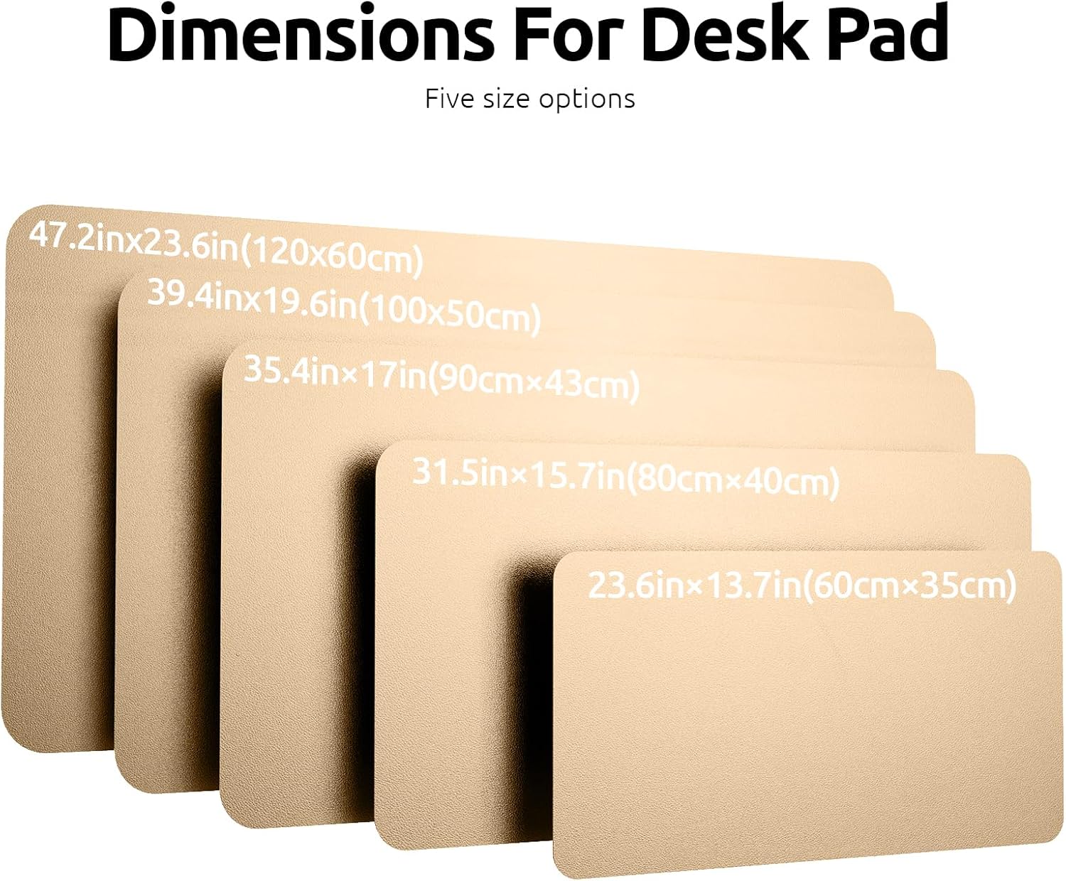 Thumbnail 6 de YSAGi Leather Desk Mat – Large PU Leather Desk Protector (100 x 50 cm)