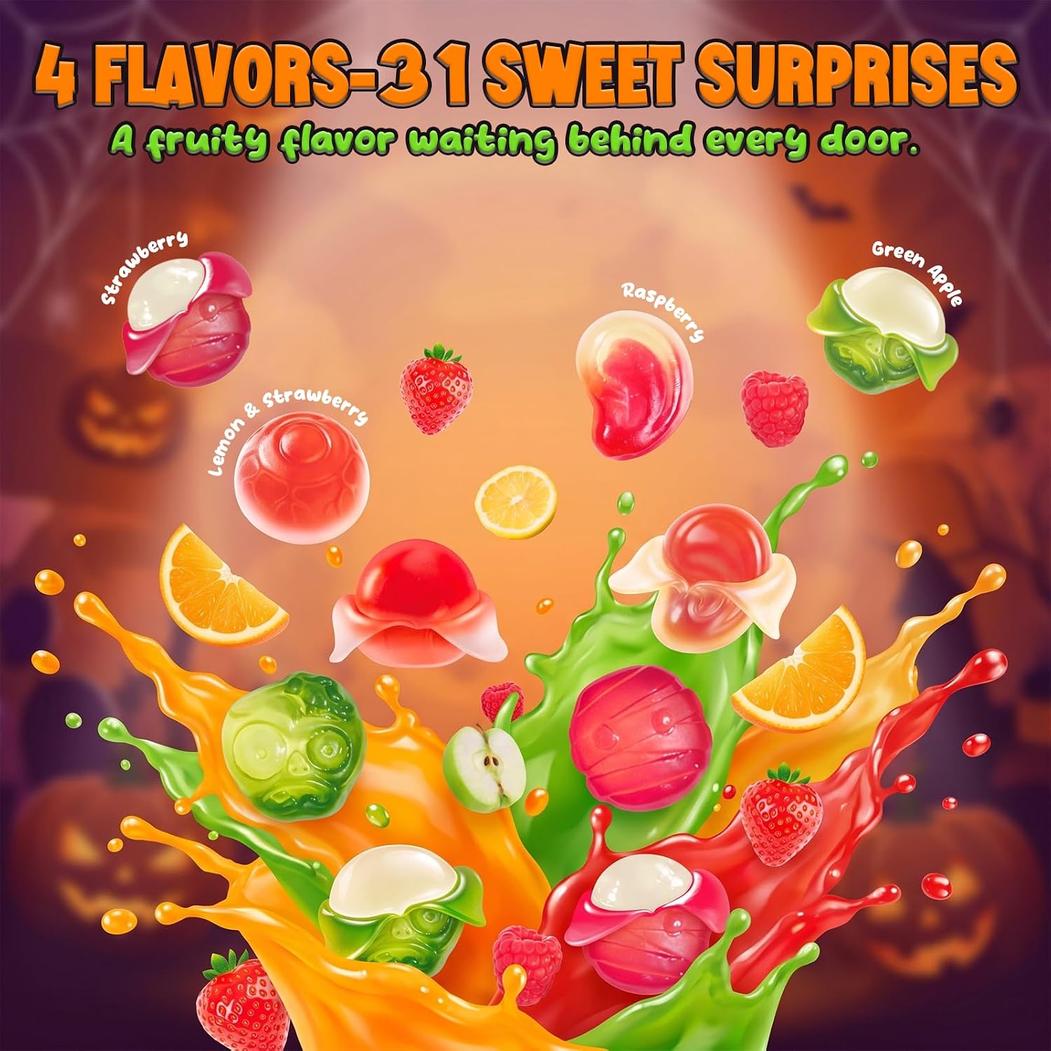 Detalle de AMOS Halloween gummy advent calendar 170 g