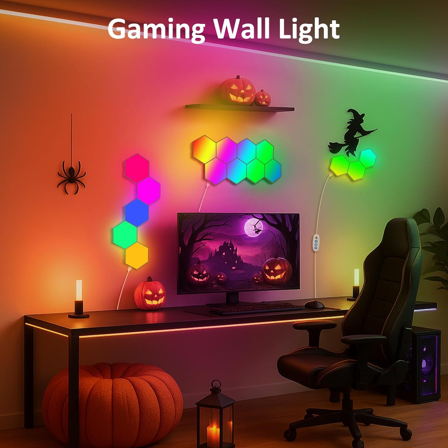 Thumbnail 4 de Kangtaixin Hexagon LED Gaming Wandleuchte (8er Set) mit Musik-Sync & App-Steuerung